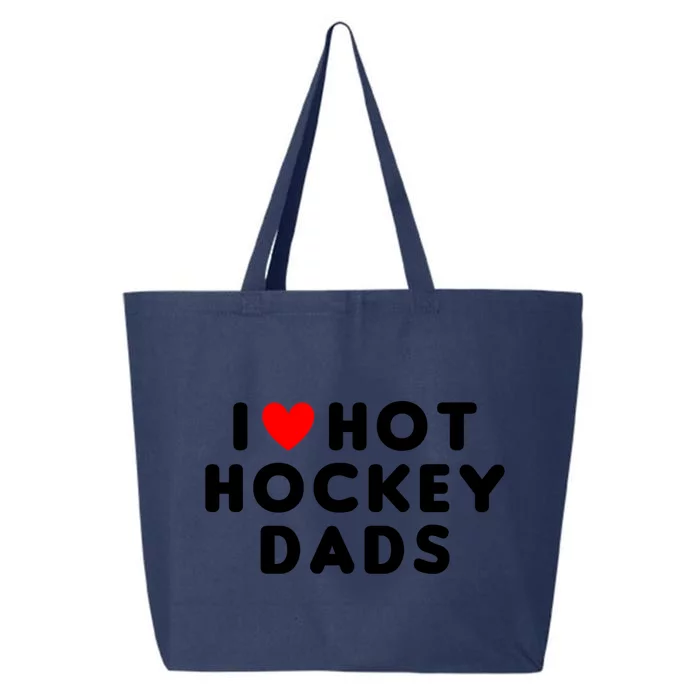 I Love Hot Hockey Dads Funny Red Heart Gift 25L Jumbo Tote