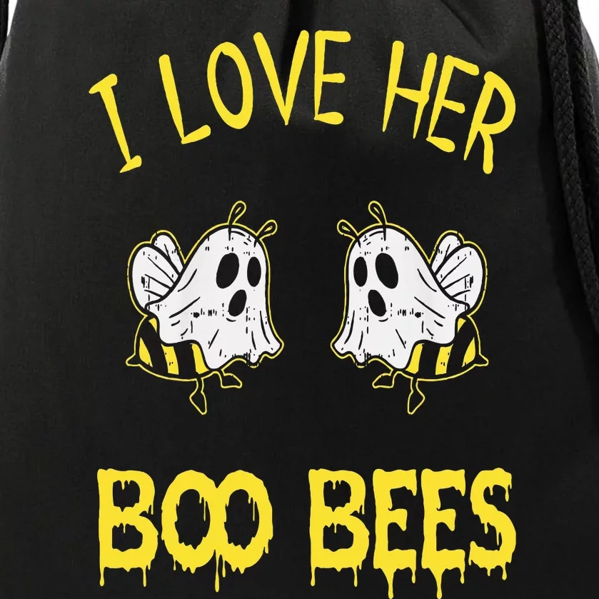 I Love Her Boo Bees Couples Halloween Adult Costume His Drawstring Bag