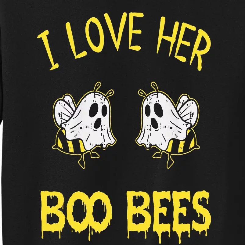 I Love Her Boo Bees Couples Halloween Adult Costume His Tall Sweatshirt