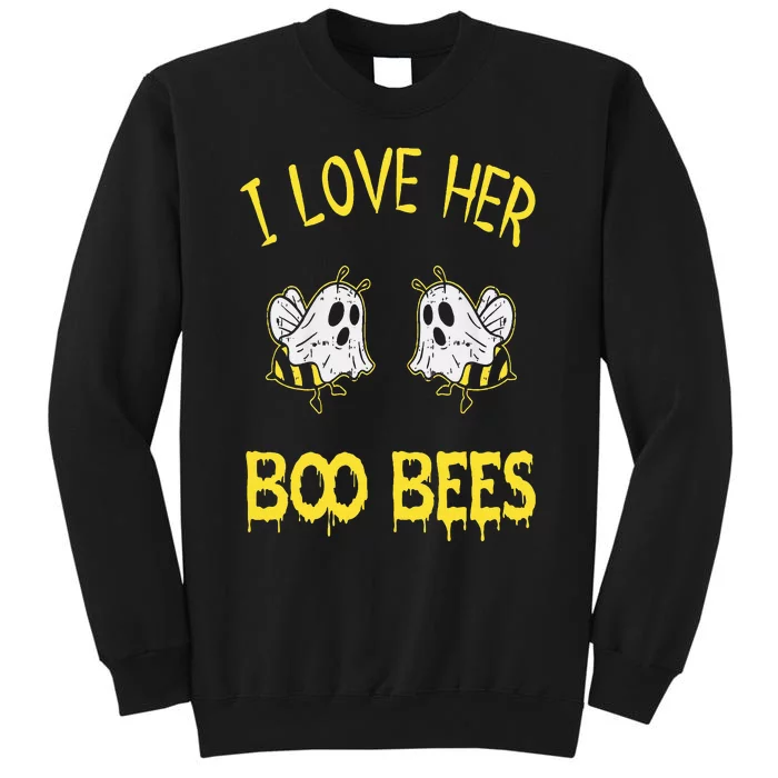 I Love Her Boo Bees Couples Halloween Adult Costume His Tall Sweatshirt