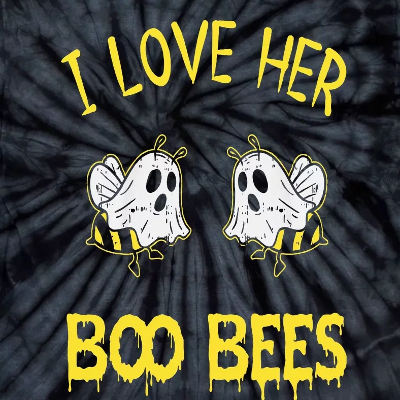 I Love Her Boo Bees Couples Halloween Adult Costume His Tie-Dye T-Shirt