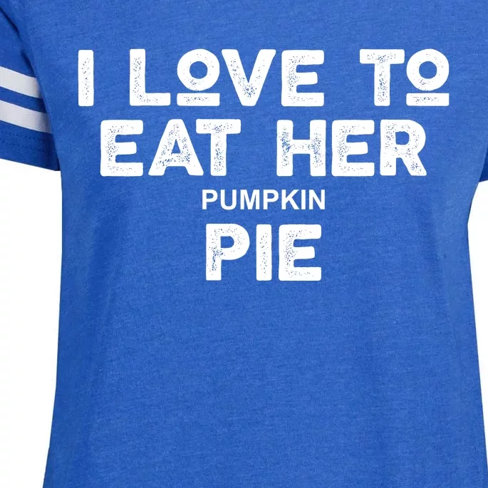 I Love Her Pumpkin Pie Enza Ladies Jersey Football T-Shirt