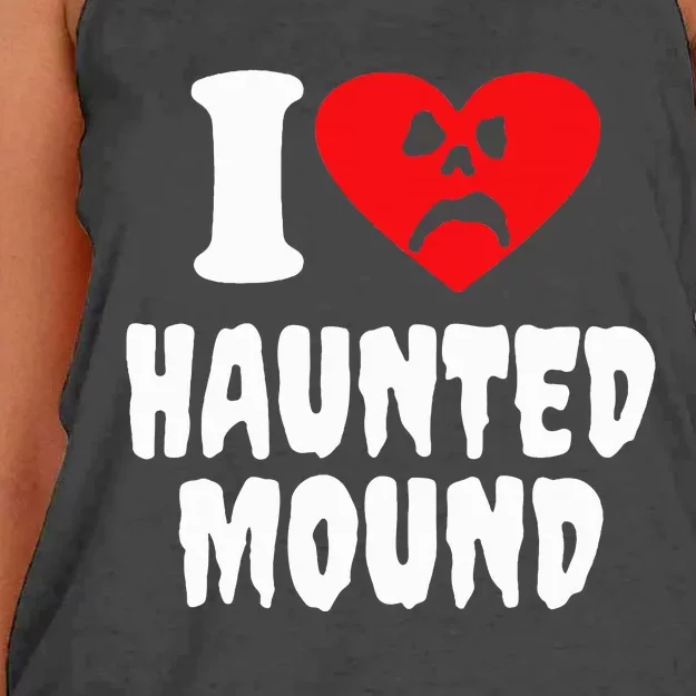 I Love Haunted Mound Women's Knotted Racerback Tank