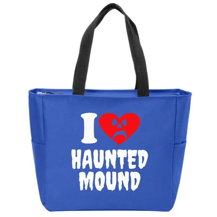 I Love Haunted Mound Zip Tote Bag