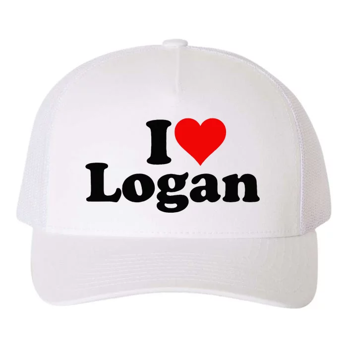 I LOVE HEART LOGAN Yupoong Adult 5-Panel Trucker Hat