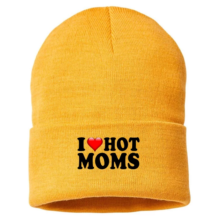 I Love Hot Moms Sustainable Knit Beanie