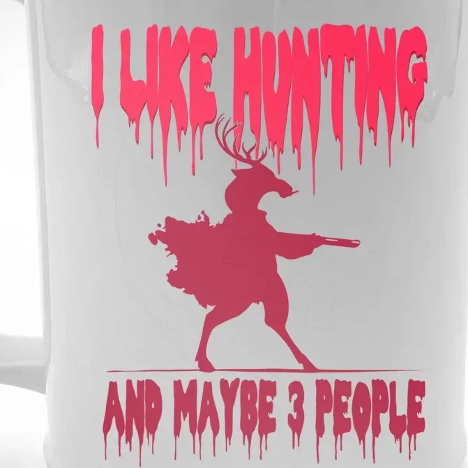 I Like Hunting Horror Halloween Deer Hunter Great Gift Front & Back Beer Stein