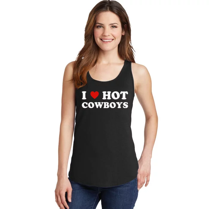 I love hot cowboys Ladies Essential Tank