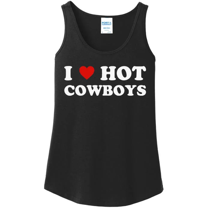 I love hot cowboys Ladies Essential Tank