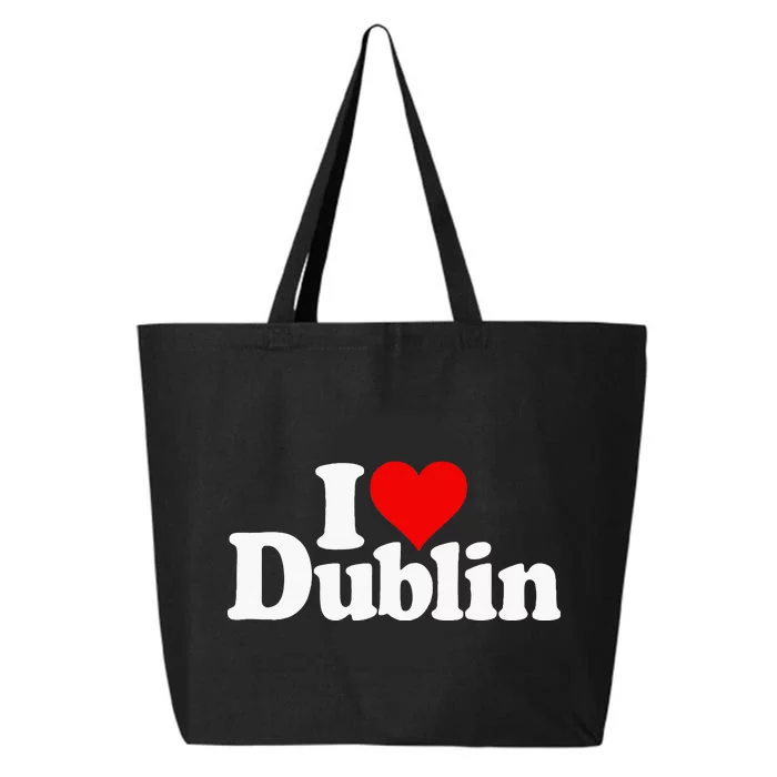 I Love Heart Dublin Ireland 25L Jumbo Tote