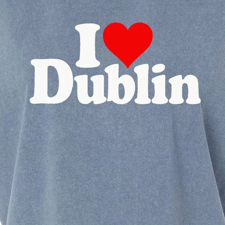 I Love Heart Dublin Ireland Garment-Dyed Women's Muscle Tee