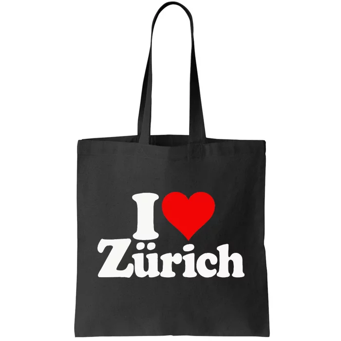 I Love Heart Zurich Switzerland Tote Bag