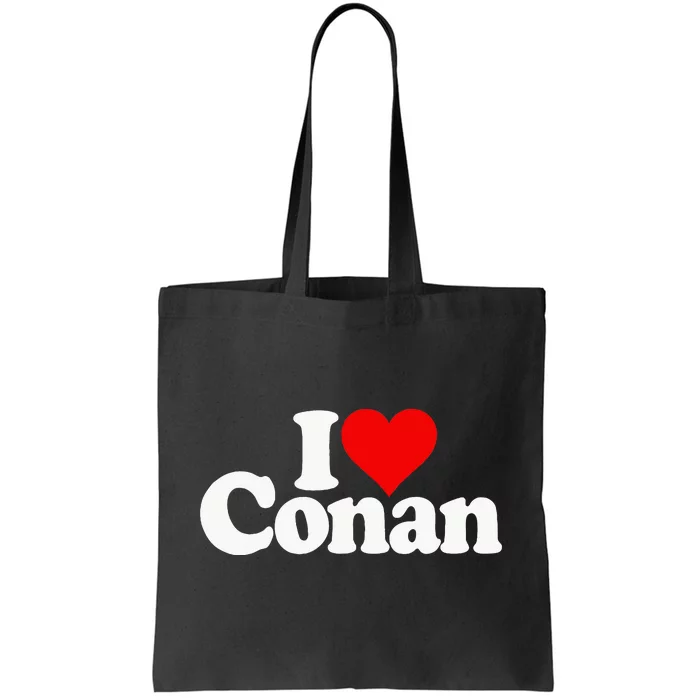 I Love Heart Conan Name Tote Bag