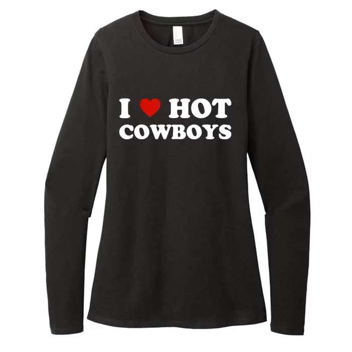 I Love Hot Cowboys Womens CVC Long Sleeve Shirt