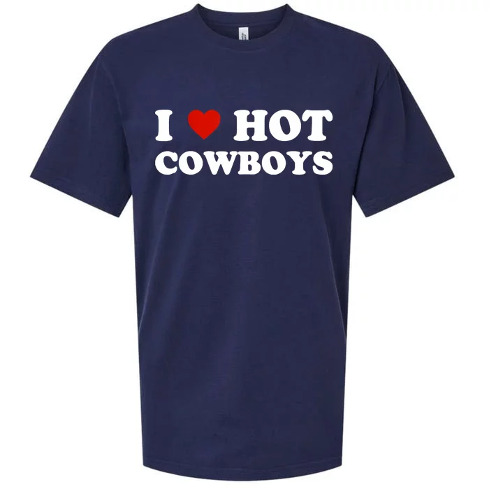 I Love Hot Cowboys Sueded Cloud Jersey T-Shirt