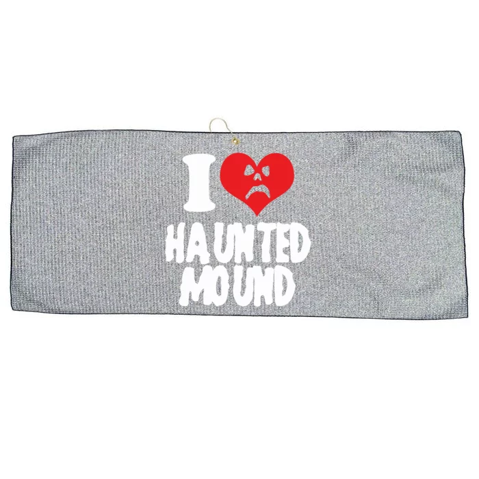 I Love Haunted Mound Cute Gift Large Microfiber Waffle Golf Towel