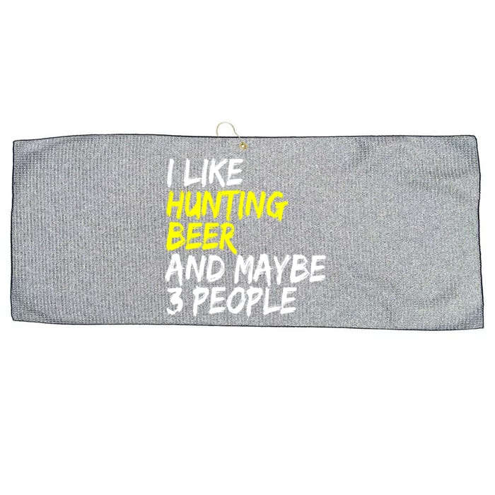 I Like Hunting And Beer Beer Ers Hunting Retirees Hunters Gift Large Microfiber Waffle Golf Towel