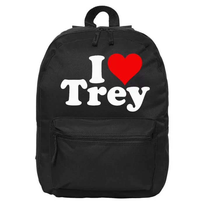 I Love Heart Trey 16 in Basic Backpack