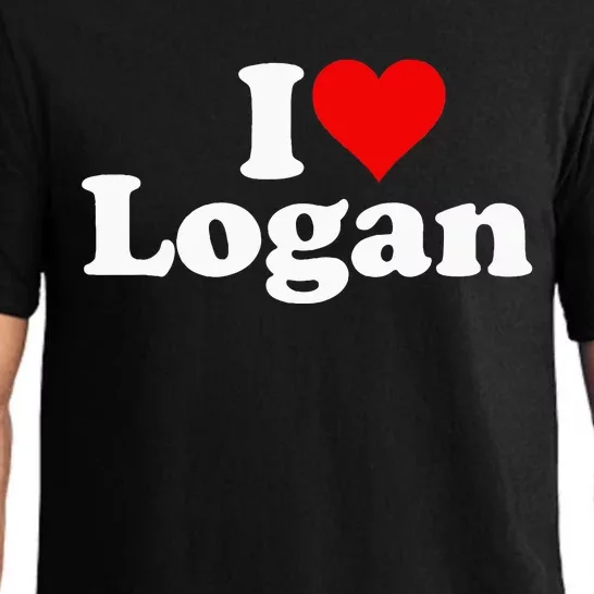 I Love Heart Logan Pajama Set