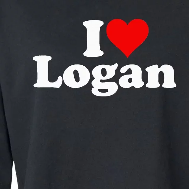 I Love Heart Logan Cropped Pullover Crew