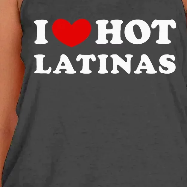 I Love Hot Latinas I Heart Hot Latinas Women's Knotted Racerback Tank