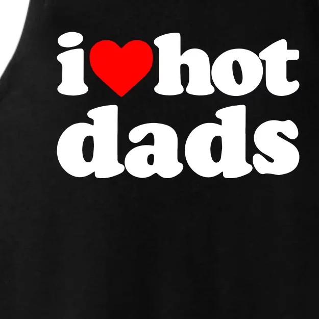 I Love Hot Dads Ladies Tri-Blend Wicking Tank