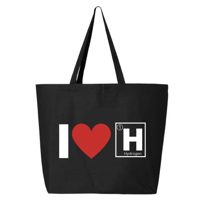 I Love Hydrogen Vehicles H Symbol Periodic Table Fuel Cells FCEVs 25L Jumbo Tote