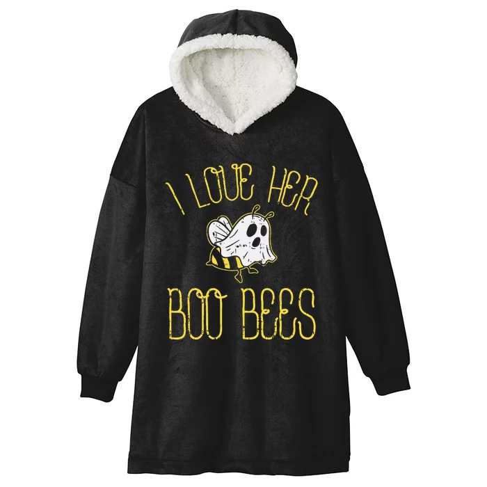 I Love Her Boo Bees Couples Halloween Adult Costume His Hooded Wearable Blanket