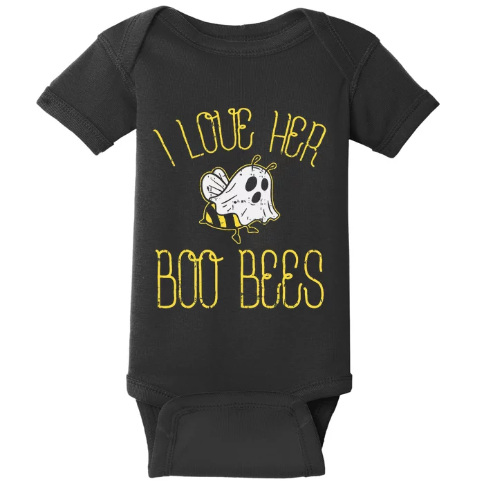 I Love Her Boo Bees Couples Halloween Adult Costume His Baby Bodysuit