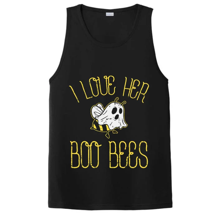 I Love Her Boo Bees Couples Halloween Adult Costume His Performance Tank