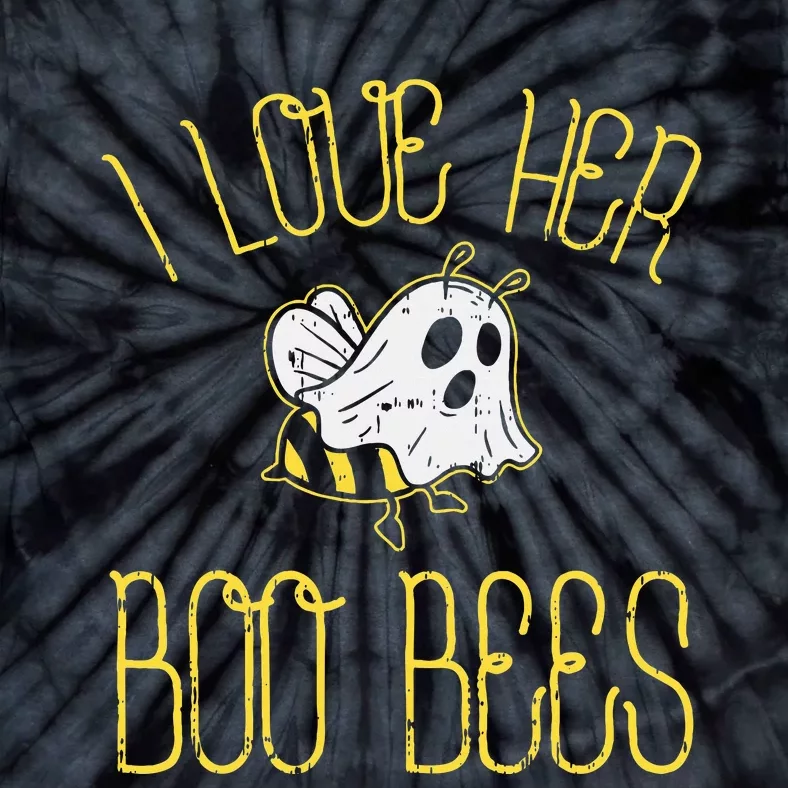 I Love Her Boo Bees Couples Halloween Adult Costume His Tie-Dye T-Shirt