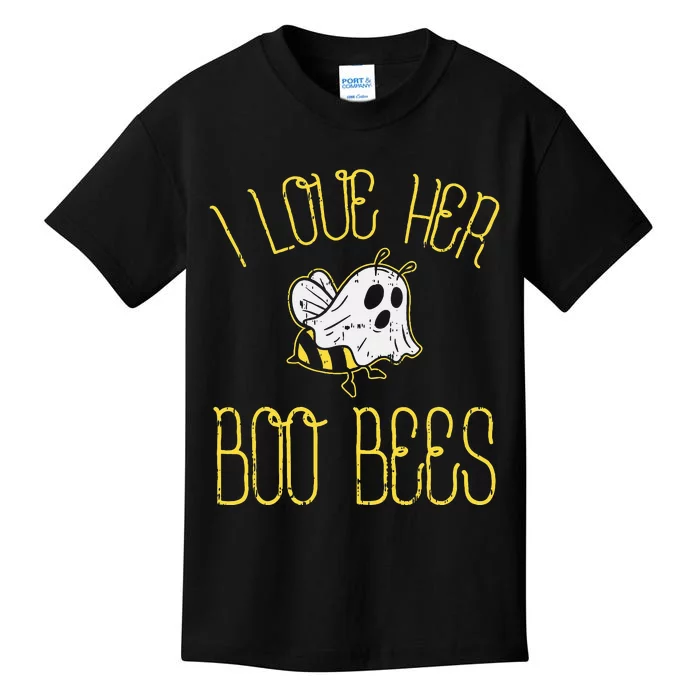 I Love Her Boo Bees Couples Halloween Adult Costume His Kids T-Shirt