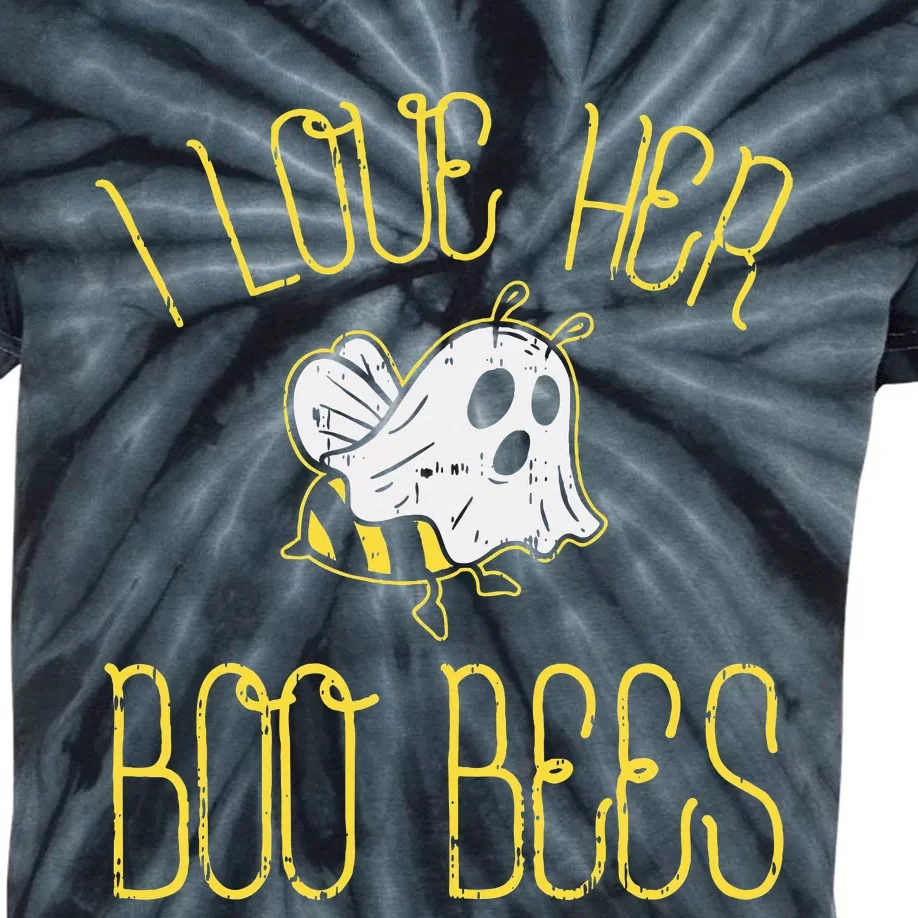 I Love Her Boo Bees Couples Halloween Adult Costume His Kids Tie-Dye T-Shirt