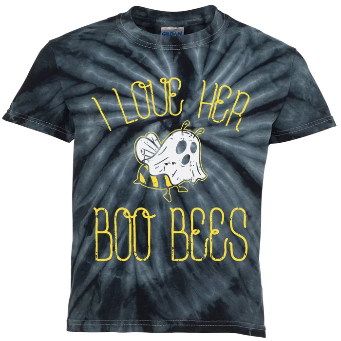 I Love Her Boo Bees Couples Halloween Adult Costume His Kids Tie-Dye T-Shirt