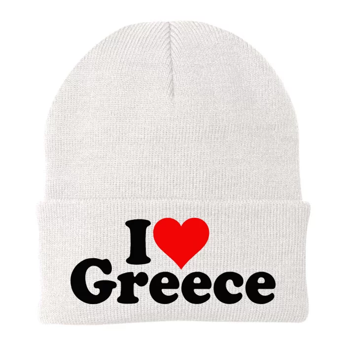 I Love Heart Greece Knit Cap Winter Beanie