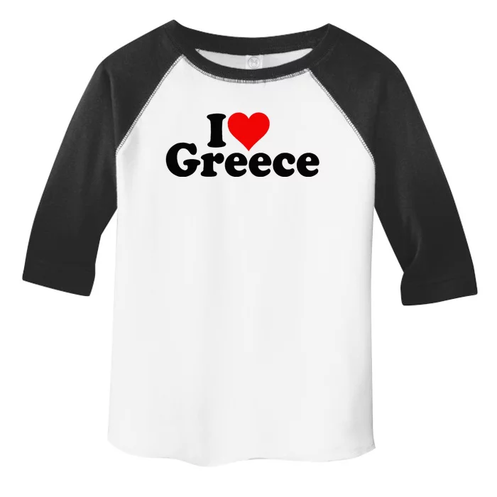 I Love Heart Greece Toddler Fine Jersey T-Shirt