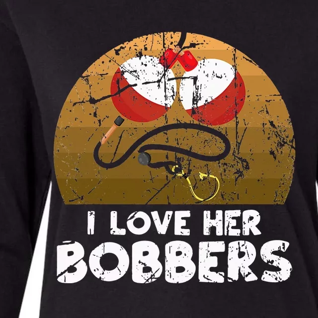 I Love Her Bobbers Funny Matching Fishing His Hers Gift Womens Cotton Relaxed Long Sleeve T-Shirt