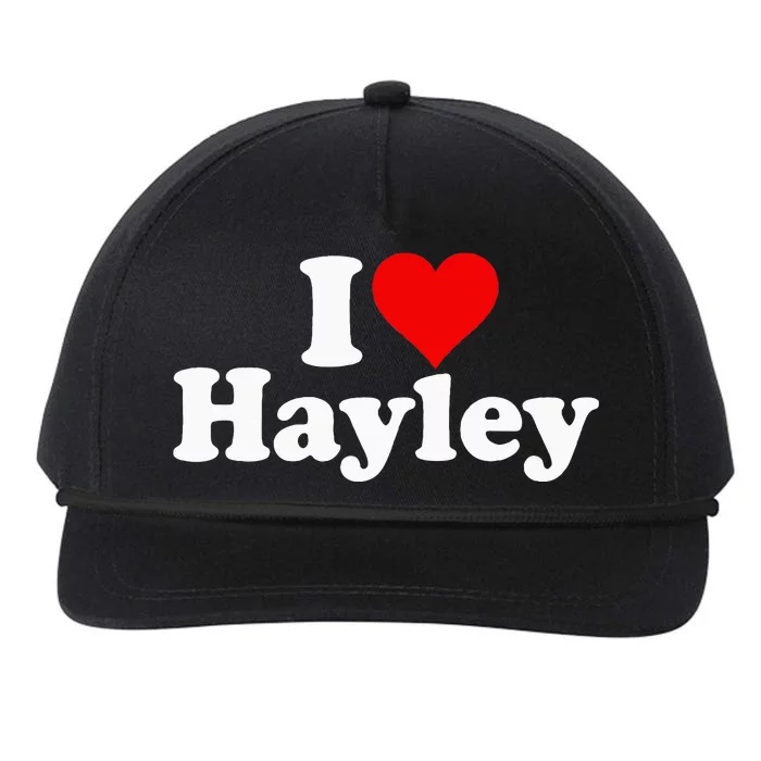 I Love Heart Hayley Snapback Five-Panel Rope Hat