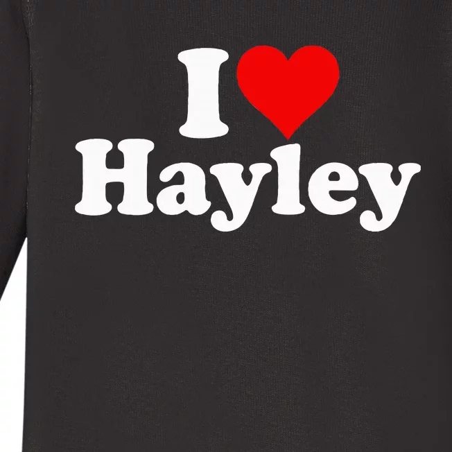 I Love Heart Hayley Baby Long Sleeve Bodysuit