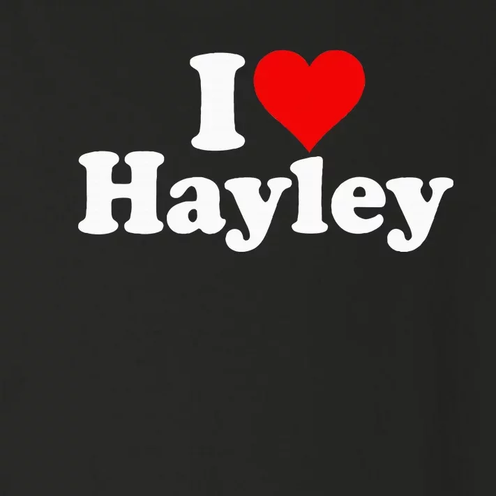 I Love Heart Hayley Toddler Long Sleeve Shirt