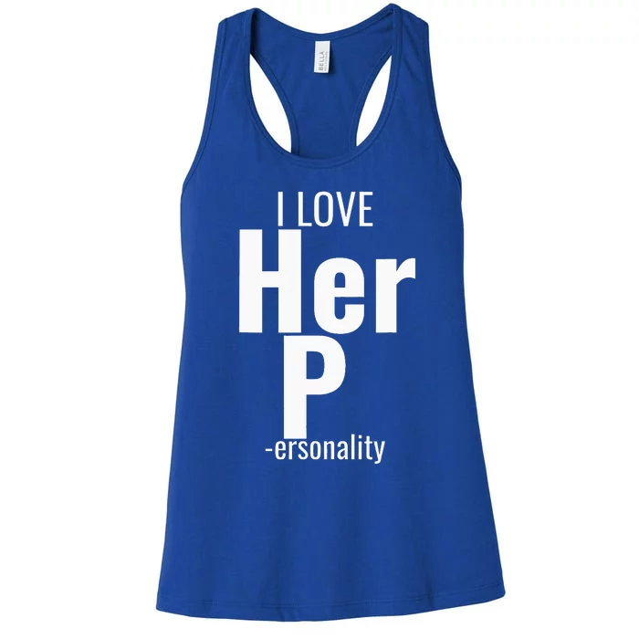 I Love His D Love Her P Funny Matching Couples Women's Racerback Tank