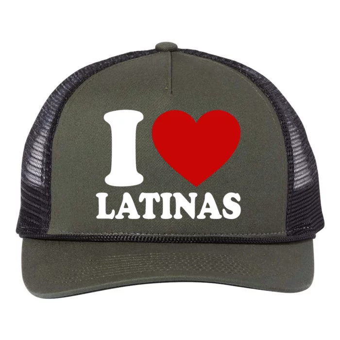 I Love Heart Latinas Retro Rope Trucker Hat Cap