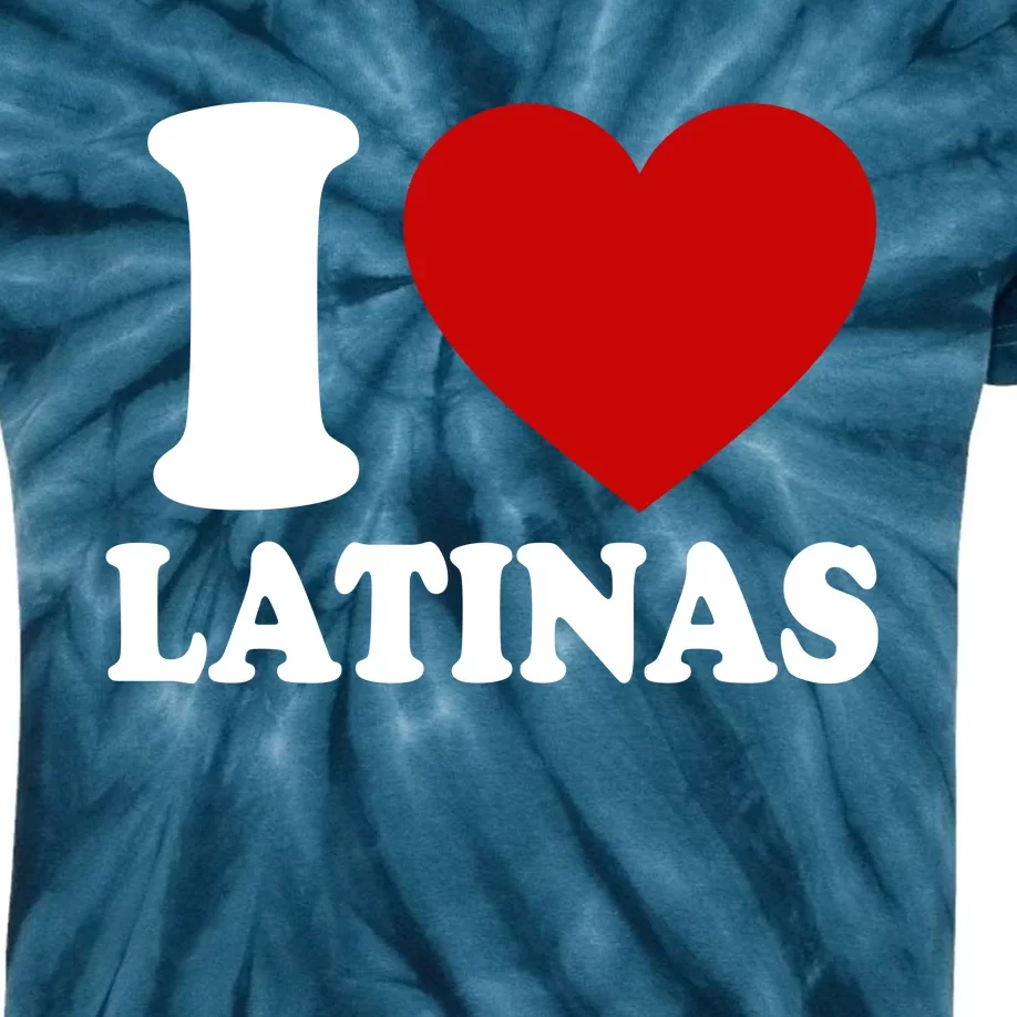 I Love Heart Latinas Kids Tie-Dye T-Shirt