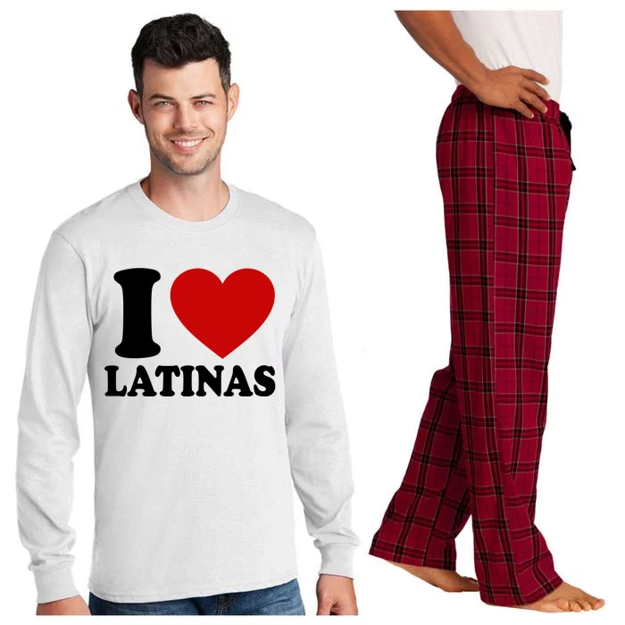 I Love Heart Latinas Long Sleeve Pajama Set