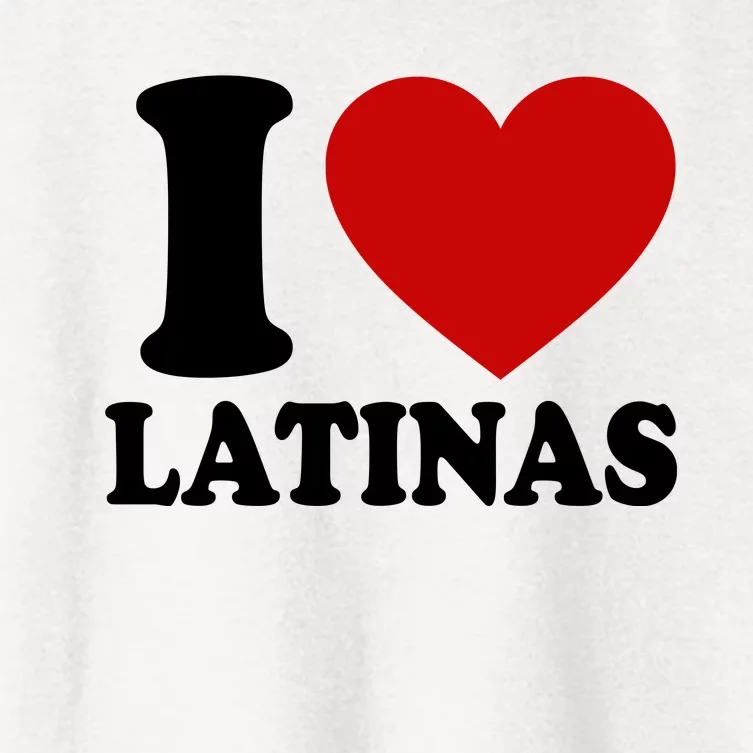 I Love Heart Latinas Women's Crop Top Tee