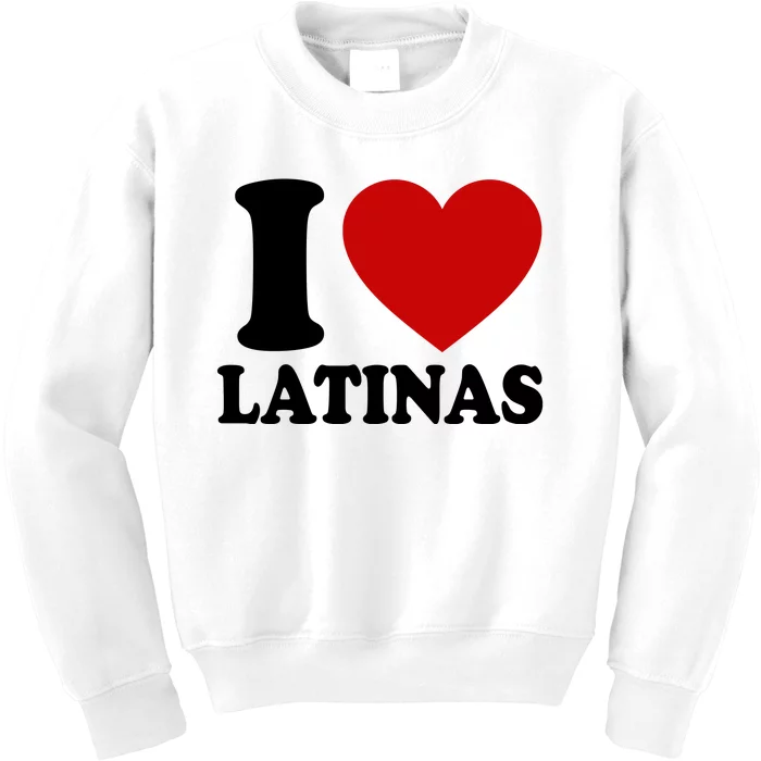 I Love Heart Latinas Kids Sweatshirt