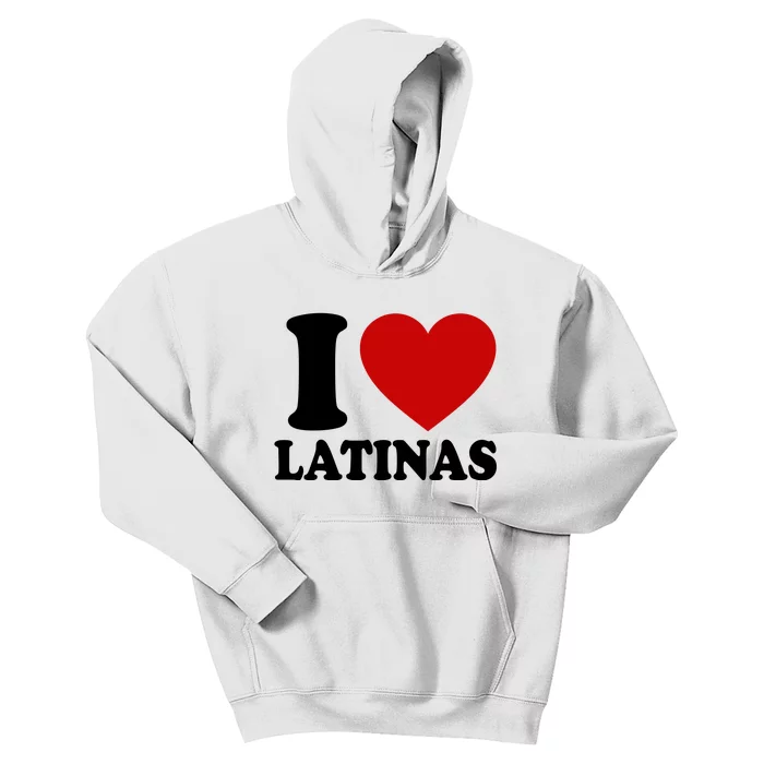 I Love Heart Latinas Kids Hoodie