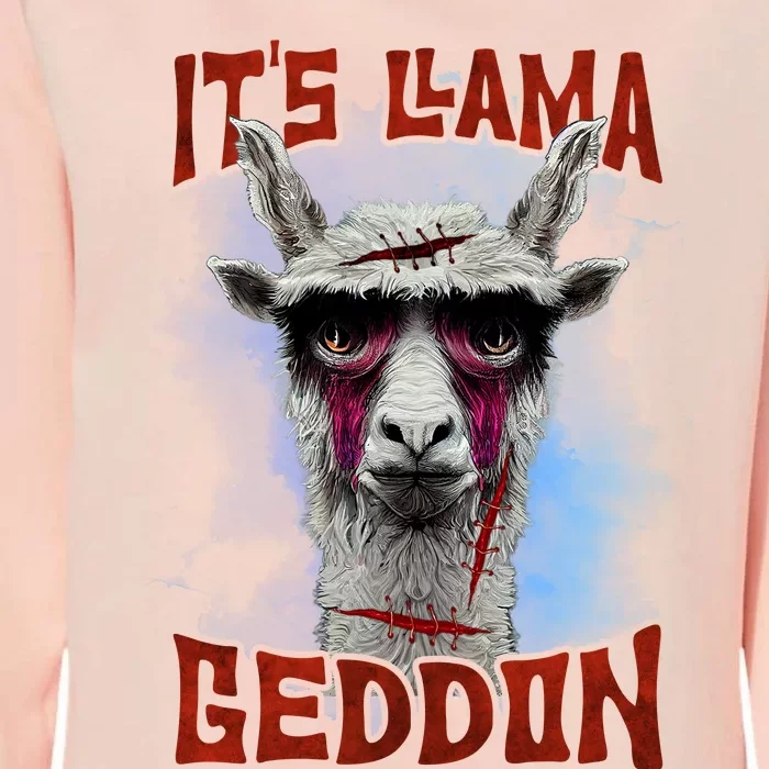 It's Llamageddon Halloween Llama Zombie Funny Spooky Costumes Graphic Plus Size Womens California Wash Sweatshirt