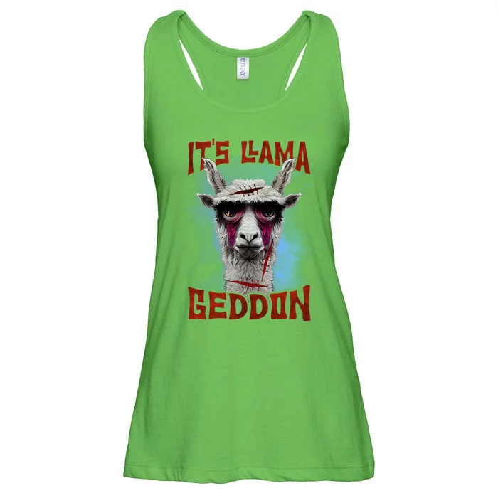 It's Llamageddon Halloween Llama Zombie Funny Spooky Costumes Graphic Plus Size Ladies Essential Flowy Tank