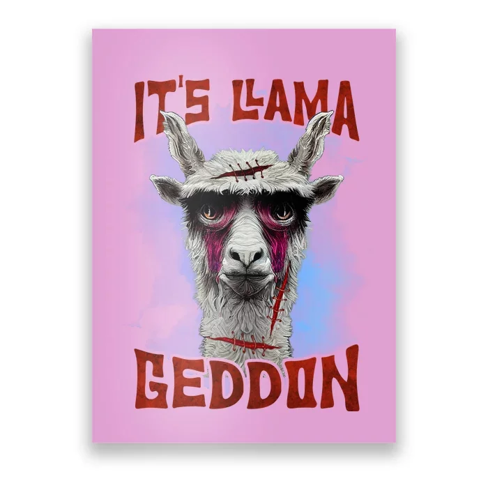 It's Llamageddon Halloween Llama Zombie Funny Spooky Costumes Graphic Plus Size Poster